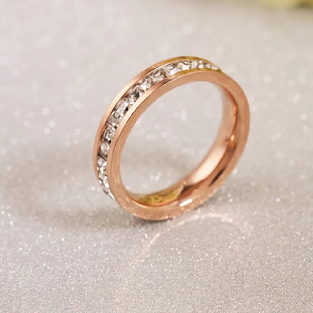 Geometric Ring Rose Gold Ring Filled - Picture 2 of 5